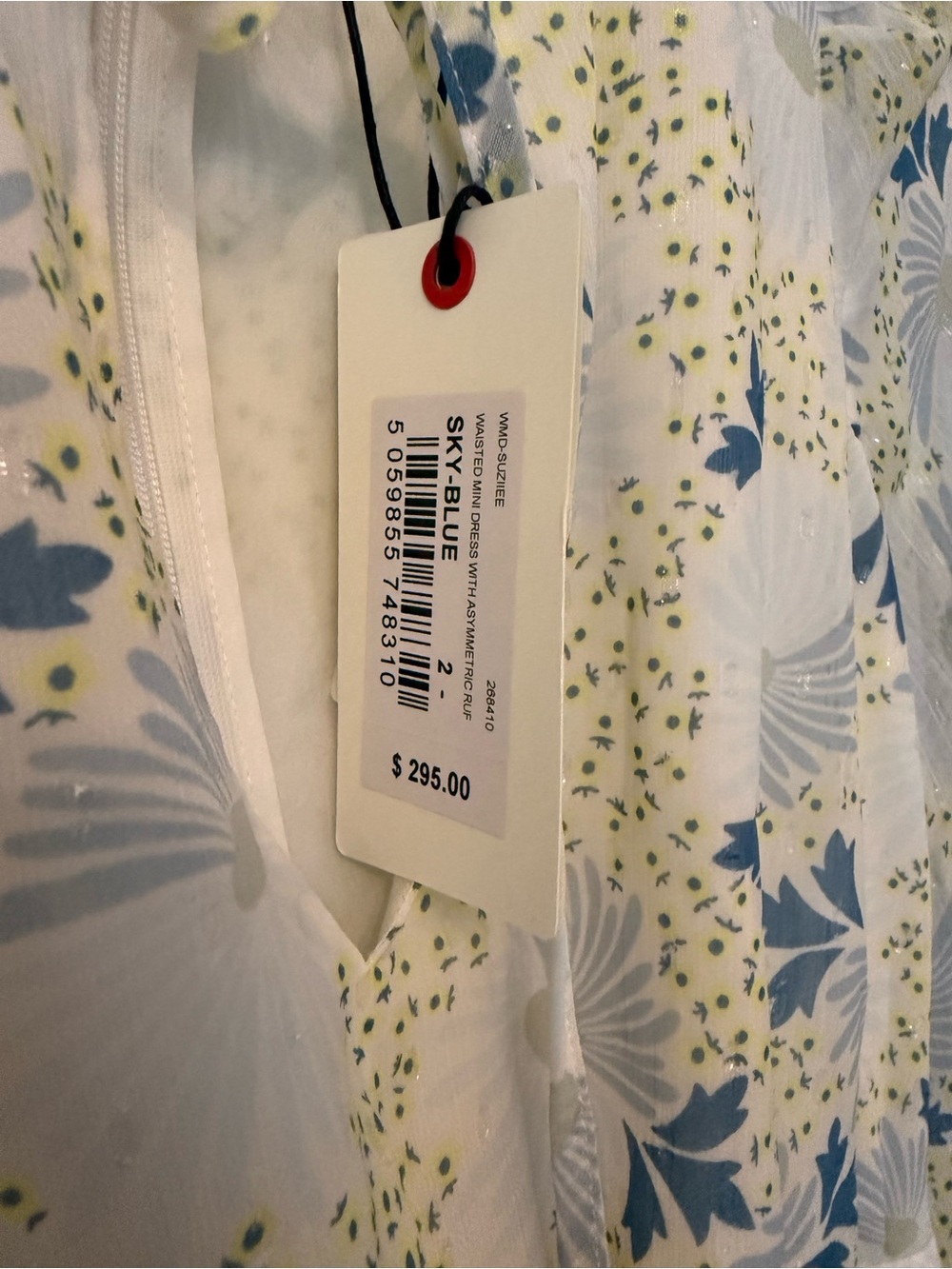 NWT Ted Baker London Style: Suziiee Floral Ruffle Mini Dress Size - Picture 4 of 6